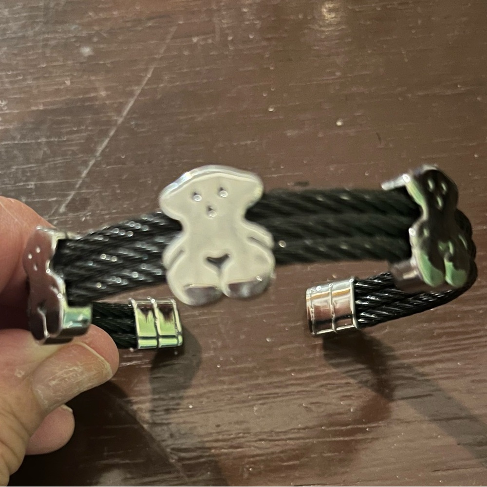 Tous Silver and Black Bracelet